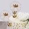 9 White Gold Mini Sequin Crown Cake Topper Set Wedding Party Events Decorations
